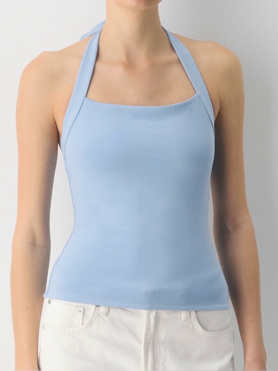 Aritzia Tops - Cornflower Blue Original Contour Optimum Halter Top Aritzia